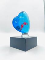 Guidotti - Sculpture, Cuore con pesci - 7 cm - verre de, Antiek en Kunst