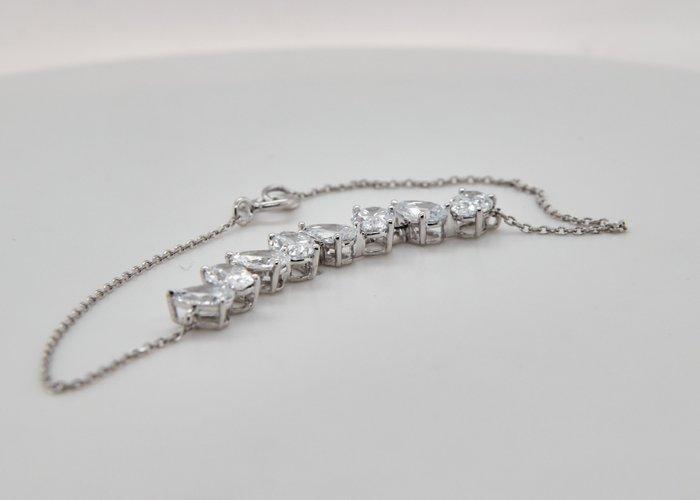 Zonder minimumprijs - Armband - 14 karaat Witgoud - 2.21ct., Bijoux, Sacs & Beauté, Bracelets