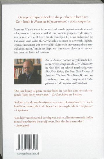 Noem me bij jouw naam - André Aciman - 9789041416490 - Paper beschikbaar voor biedingen