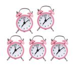 Set van 5 kleine wekkertjes, baby roze (op batterij), Verzenden, Nieuw