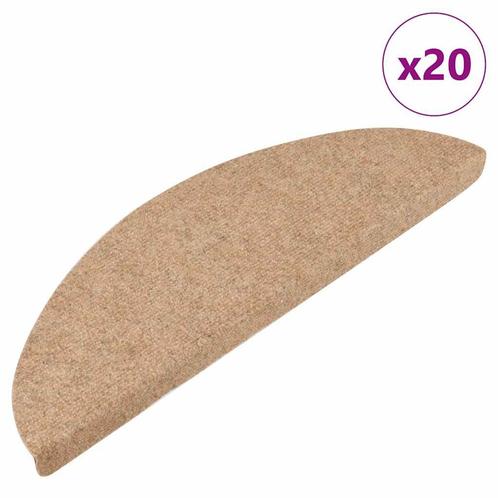 vidaXL Trapmatten zelfklevend 20 st 56x17x3 cm beige, Doe-het-zelf en Bouw, Ladders en Trappen, Nieuw, Verzenden