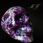 Magnifieke amethist chevron in grote maat Schedel - Hoogte: