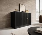 Meubella Dressoir Tavares zwart 118 cm goud, Huis en Inrichting, Kasten | Dressoirs, Verzenden, Nieuw, 25 tot 50 cm, 100 tot 150 cm