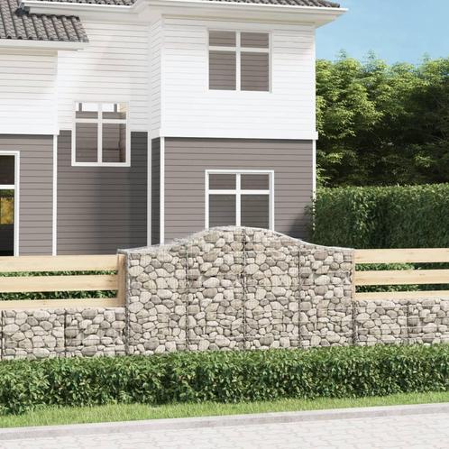 vidaXL Schanskorven 2 st gewelfd 200x50x120/140 cm ijzer, Tuin en Terras, Bloempotten, Nieuw, Verzenden