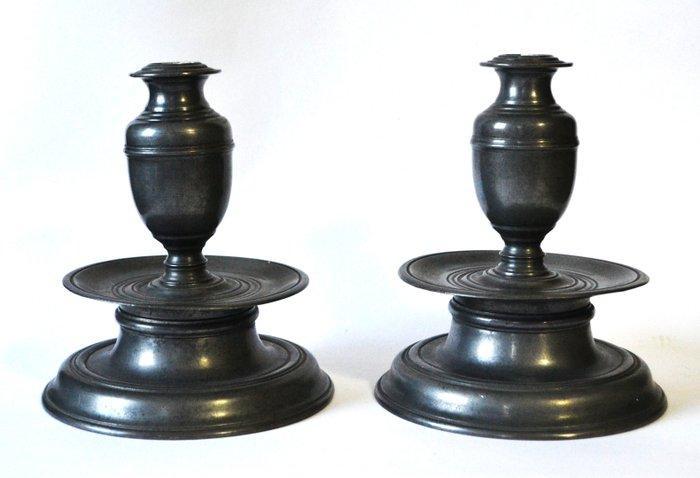 Kaarsenhouder (2) - Tin, Antiek en Kunst, Antiek | Overige Antiek