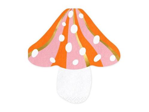 Servetten Champignon 13,5cm 20st, Hobby en Vrije tijd, Feestartikelen, Nieuw, Verzenden