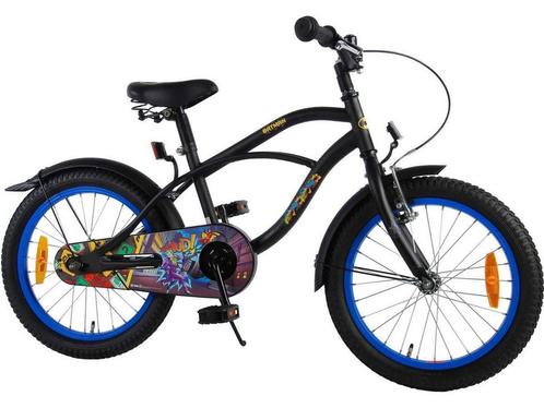 Volare Batman Kinderfiets - Jongens - 18 inch - Handrem -, Fietsen en Brommers, Fietsaccessoires | Fietsstoeltjes, Zo goed als nieuw