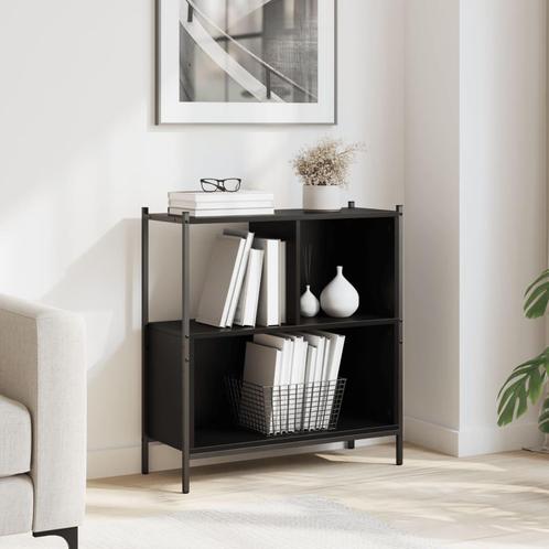 vidaXL Boekenkast 72x28x77,5 cm bewerkt hout zwart, Huis en Inrichting, Kasten | Boekenkasten, Nieuw, Verzenden