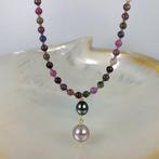 Collier avec pendentif - 18 carats Or jaune Perle - Perle -