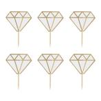 Cocktailprikkers Diamanten 5,3cm 6st, Hobby en Vrije tijd, Verzenden, Nieuw