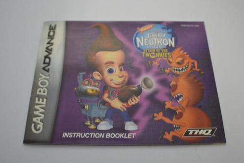 Jimmy Neutron  attack of the twonkies (GBA USA MANUAL), Consoles de jeu & Jeux vidéo, Consoles de jeu | Nintendo Consoles | Accessoires