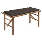 vidaXL Tuinbank inklapbaar met kussen 118 cm bamboe, Tuin en Terras, Verzenden, Nieuw