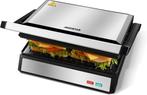 Aigostar Contactgrill - Panini Grill - 1500W - RVS/Zwart (U), Verzenden, Nieuw