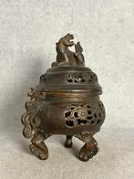 Wierookbrander met boeddhistische leeuw - Brons - China -, Antiek en Kunst