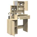 vidaXL Kaptafel met kastje 80x35x132 cm sonoma eikenkleurig, Huis en Inrichting, Verzenden, Nieuw