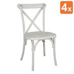 Stoelen | MANHATTAN | Hars | Wit | In-/Outdoor | Stapelbaar, Verzenden, Nieuw in verpakking