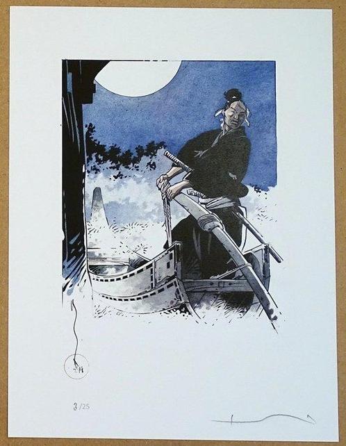 Michetz - 1 Offset Print - Kogaratsu - La barque sous la, Boeken, Strips | Comics