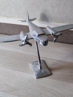 Avion miniature - Avion en métal chromé