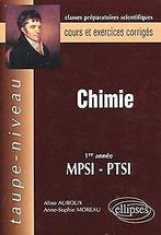 Chimie: 1re année MPSI-PTSI  Auroux, Aline, Moreau, A..., Auroux, Aline, Moreau, Anne-Sophie, Verzenden