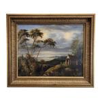 Nederlandse school (XIX) - Militar frente a la costa, Antiek en Kunst