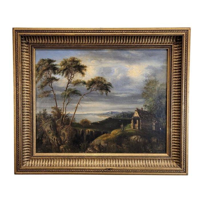 Nederlandse school (XIX) - Militar frente a la costa, Antiek en Kunst, Kunst | Schilderijen | Klassiek