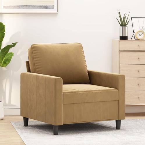 vidaXL Fauteuil 60 cm fluweel bruin, Huis en Inrichting, Zetels | Zetels, Nieuw, Verzenden