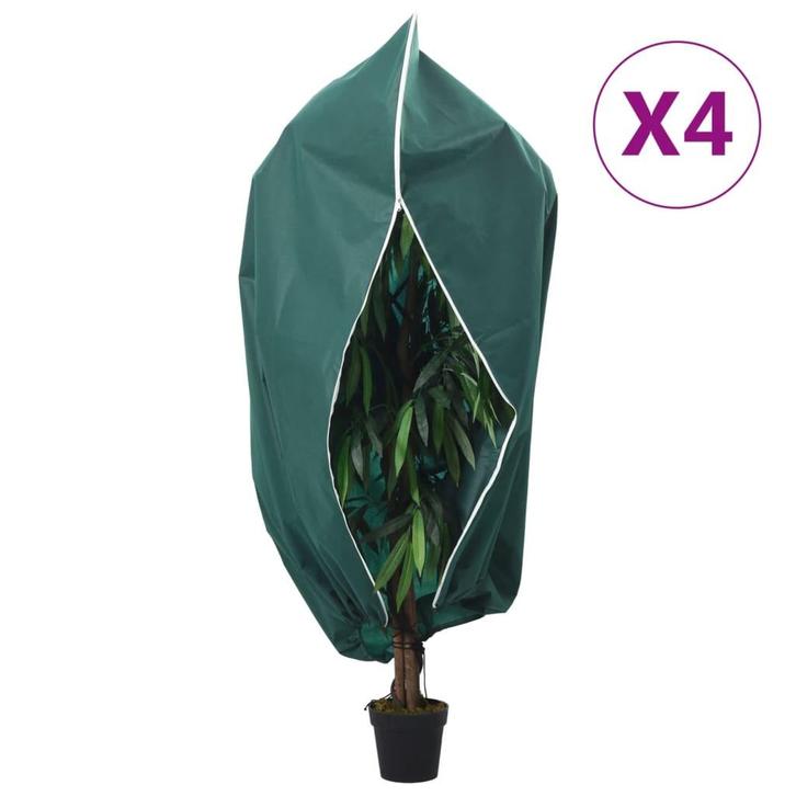 vidaXL Plantenhoezen met ritssluiting 4 st 70 g/m² 3,93x3,5, Tuin en Terras, Hand-tuingereedschap, Nieuw, Verzenden