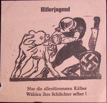 Anti Duits Strooibiljet over de Hitlerjugend (lijst optie) beschikbaar voor biedingen