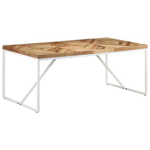 vidaXL Eettafel 180x90x76 cm massief acaciahout en mangohout, Maison & Meubles, Tables | Tables à manger, Envoi