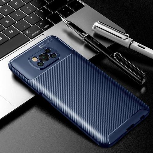 Xiaomi Poco X3 Pro Hoesje - Carbon Fiber Textuur Shockproof, Telecommunicatie, Mobiele telefoons | Hoesjes en Screenprotectors | Overige merken