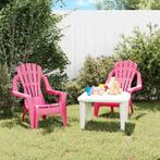 vidaXL Kindertuinstoelen 2 st hout-look 37x34x44 cm, Tuin en Terras, Tuinstoelen, Verzenden, Nieuw