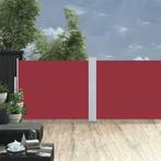 vidaXL Windscherm uittrekbaar 140x1000 cm rood, Verzenden, Nieuw