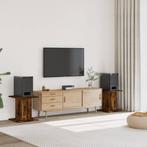 vidaXL Speakerstandaards 2 st 30x30x40 cm bewerkt hout, Audio, Tv en Foto, Luidsprekerboxen, Verzenden, Nieuw