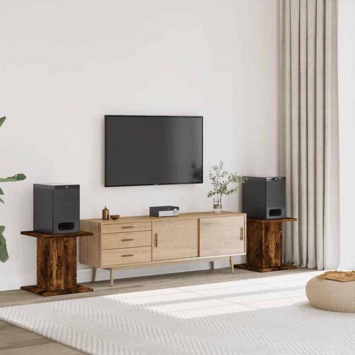 vidaXL Speakerstandaards 2 st 30x30x40 cm bewerkt hout, Audio, Tv en Foto, Luidsprekerboxen, Nieuw, Verzenden