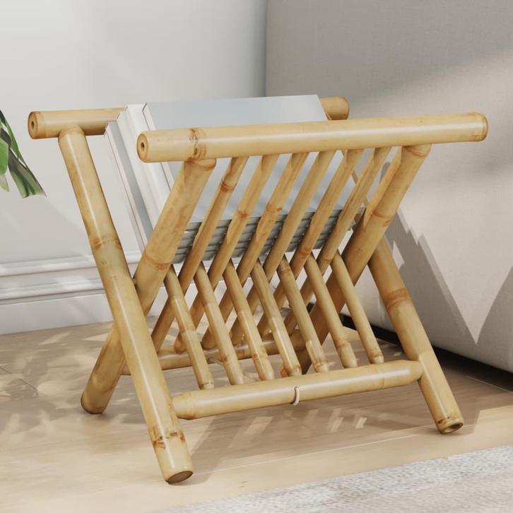 vidaXL Tijdschriftenrek 42x30,5x34,5 cm bamboe, Huis en Inrichting, Woonaccessoires | Krantenbakken en Lectuurbakken, Nieuw, Verzenden
