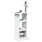 vidaXL Table de bar avec rangement blanc 60x60x102cm, Maison & Meubles, Verzenden, Neuf