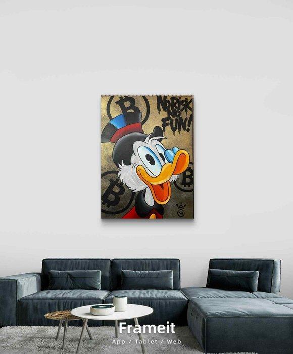 Xavier Van Walsem (1980) - Scrooge mcduck No risk no fun, Antiek en Kunst, Kunst | Schilderijen | Modern