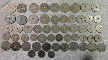 België. Mixed lot of 56 coins (5, 10, 25, 50 Cents, 1, 5
