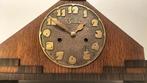 Klok - Art Deco eiken- coromandel-messing-Junghans X-uurwerk