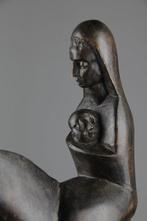 Sculpture, Vlucht naar Egypte - 32 cm - Bois, Antiek en Kunst