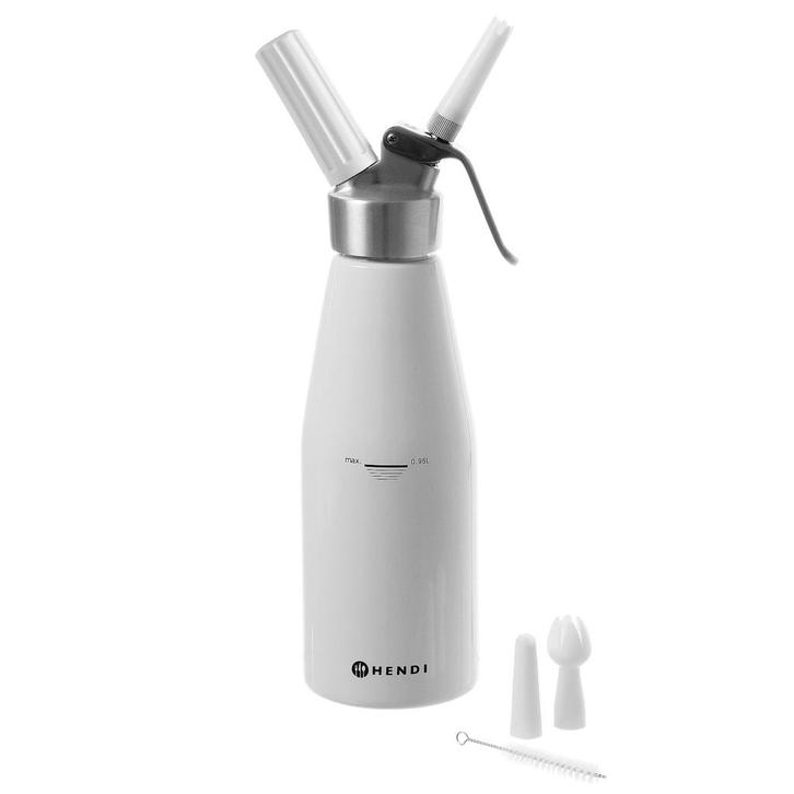 Slagroomapparaat | KitchenLine | Aluminium | Wit | 0.95L |, Zakelijke goederen, Horeca | Keukenapparatuur, Nieuw in verpakking