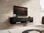 Meubella TV-Meubel Asino mat Zwart 140cm hangend zwevend, Huis en Inrichting, Kasten |Televisiemeubels, Overige materialen, 100 tot 150 cm