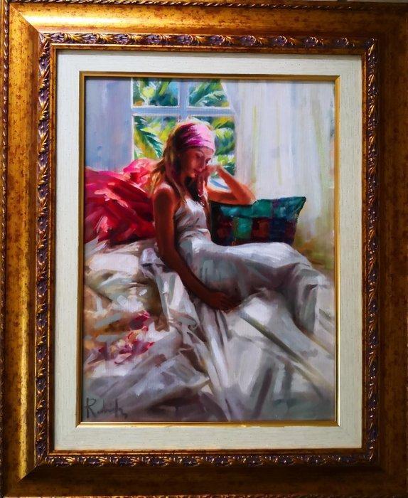 Salvatore Rodriquez (1957) - Dolce Attesa, Antiquités & Art, Art | Peinture | Classique