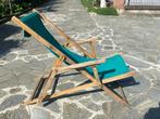 Lounge stoel - Hout, Textiel - Vintage opvouwbare