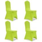 vidaXL Housse de chaise extensible 4 pcs vert, Neuf, Verzenden