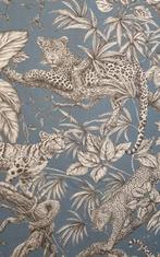 Exclusieve Oosterse stof met Luipaarden in de jungle -, Antiek en Kunst, Antiek | Tapijten, Tafelkleden en Textiel