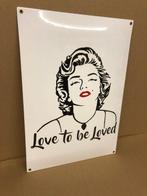 MARILYN MONROE 50 x 35 cm Porseleinen Emaille Bord - Emaille