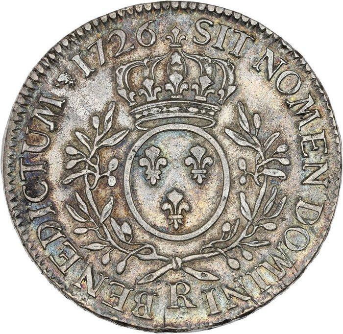 Frankrijk. Louis XV (1715-1774). Ecu 1726-R, Orléans, Postzegels en Munten, Munten | Europa | Euromunten