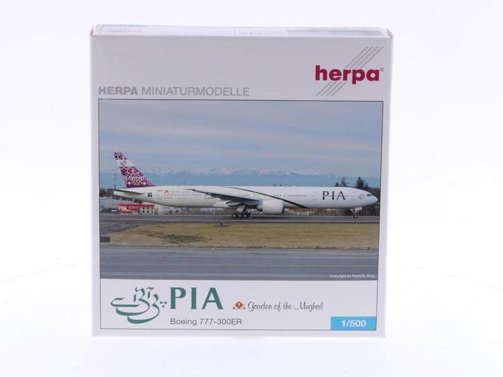 Schaal 1:500 Herpa 505307 PIA - Pakistan Intl. Airlines -..., Hobby en Vrije tijd, Modelbouw | Vliegtuigen en Helikopters, Gebruikt