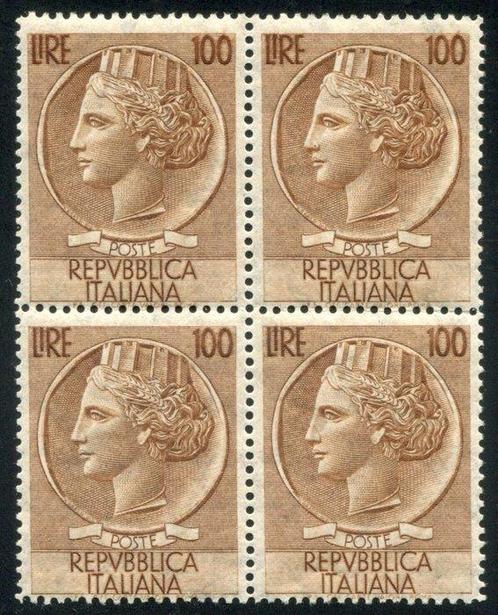 Italiaanse Republiek 1955 - 1955 Republiek 100 lire, Postzegels en Munten, Postzegels | Europa | Italië